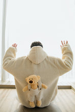Load image into Gallery viewer, Sicilian men&#39;s winter new lamb wool hooded sweater back design sense rabbit doll loose top men
