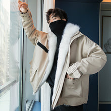 Load image into Gallery viewer, 【Spot quick delivery】Casual mink-like stand-up collar cotton winter men&#39;s loose thick coat men&#39;s Korean version
