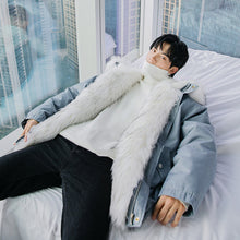 Load image into Gallery viewer, Sicilian men&#39;s winter new style youth thick fur collar cotton-padded jacket trend loose Korean handsome men&#39;s jacket
