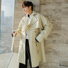 Load image into Gallery viewer, Sicilian men&#39;s British style jacket men&#39;s Korean style trendy men&#39;s knee-length mid-length windbreaker men
