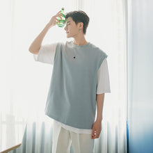 Load image into Gallery viewer, 【Limited Time Special】Summer thin loose waistcoat sleeveless t-shirt men&#39;s outer wear black vest men&#39;s trend
