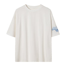 Load image into Gallery viewer, Sicilian men&#39;s clothing Hong Kong style half-sleeved men&#39;s tide brand trend loose five-point sleeve men&#39;s printed white short-sleeved t-shirt
