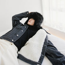 Load image into Gallery viewer, Sicilian men&#39;s casual lamb wool thickened plus velvet denim jacket jacket men&#39;s winter
