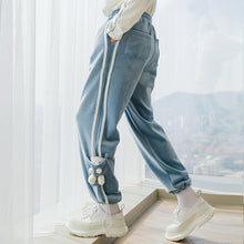 Load image into Gallery viewer, Sicilian men&#39;s winter new casual pants contrast color webbing stitching beam pants design cute bear pants
