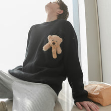 Load image into Gallery viewer, Sicilian men&#39;s autumn casual long-sleeved sweater men&#39;s loose Korean version of the trend of personality bear pullover sweater
