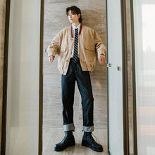 Load image into Gallery viewer, Sicilian men&#39;s splicing ruffian handsome jacket jacket male Korean version of the trend loose men&#39;s tide brand baseball uniform
