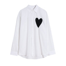 Load image into Gallery viewer, Sicilian men&#39;s striped shirt men&#39;s long-sleeved handsome love embroidery stitching loose casual shirt spring and autumn models
