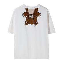 Load image into Gallery viewer, Sicilian men&#39;s new summer bear T-shirt male short-sleeved ins tide brand youth casual loose embroidered compassionate shirt
