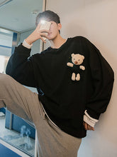 Load image into Gallery viewer, Sicilian men&#39;s spring Korean style niche design tops cute loose lazy style bear sweater men&#39;s trend

