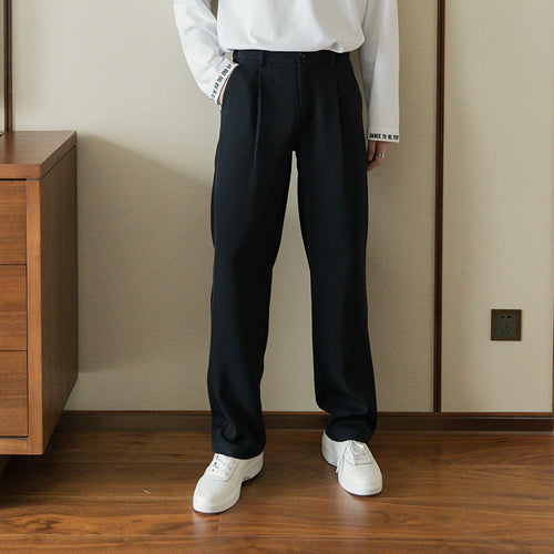 Sicilian men's all-match casual pants men's Korean loose straight leg drape wide leg pants men's mopping
