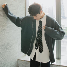 Load image into Gallery viewer, Sicilian Men&#39;s Autumn Topline Jacket Men&#39;s Korean Style Trendy Handsome Loose Men&#39;s College Wind Cardigan
