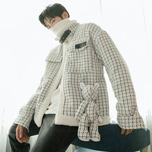 Load image into Gallery viewer, Sicilian men&#39;s winter new lamb velvet plaid woolen coat loose fashion warm men&#39;s stand-up collar coat
