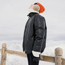 Load image into Gallery viewer, Sicilian men&#39;s clothing fast delivery ~ lamb wool loose thick leather jacket male Korean version
