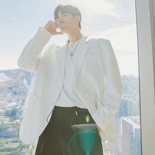 Load image into Gallery viewer, Sicilian men&#39;s autumn handsome white suit jacket male Korean style trendy handsome loose men&#39;s casual suit
