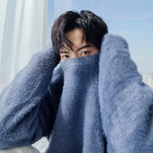 Load image into Gallery viewer, 【Take a 40% off straight down】Round neck lazy style long-sleeved pure color mohair loose casual new pullover sweater
