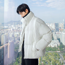 Load image into Gallery viewer, Sicilian men&#39;s winter new loose casual bread clothes solid color thick warm all-match stand-up collar cotton jacket
