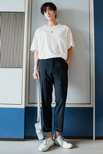 Load image into Gallery viewer, Sicilian men&#39;s spring men&#39;s Korean short-sleeved men&#39;s trendy brand trend loose five-point sleeve pocket white t-shirt men
