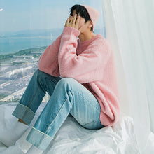 Load image into Gallery viewer, Sicilian men&#39;s autumn new round neck sweater pure color wild trend loose mohair pullover sweater men 4476554816157 4476554816156 4476554816155 4476554816154
