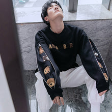 Load image into Gallery viewer, Sicilian Men&#39;s Spring Bear Flocking Long Sleeve Round Neck Sweater Boys Loose Trend All-match Design Top
