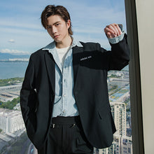 Load image into Gallery viewer, Sicilian Men&#39;s Embroidered Suit Jacket Men&#39;s Handsome Trend Loose Men&#39;s Casual Black Suit
