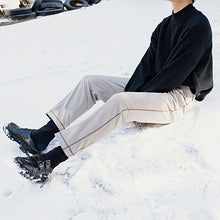 Load image into Gallery viewer, Sicilian men&#39;s spring and autumn thick pants men&#39;s Korean version of the trend of men&#39;s loose straight open-line casual woolen trousers
