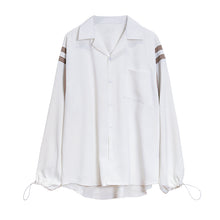 Load image into Gallery viewer, Sicilian Men&#39;s Spring White Shirt Men&#39;s Long Sleeve Korean Casual Loose Men&#39;s White Striped Shirt Jacket
