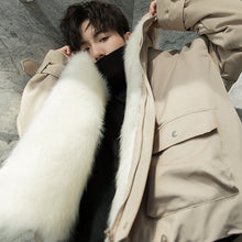 Load image into Gallery viewer, 【Spot quick delivery】Casual mink-like stand-up collar cotton winter men&#39;s loose thick coat men&#39;s Korean version
