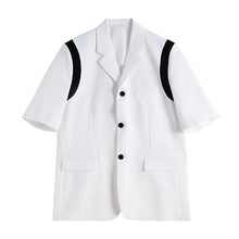 Load image into Gallery viewer, Sicilian men&#39;s wear 2021 new striped contrast small suit jacket men&#39;s thin summer boys casual suits
