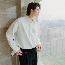 Load image into Gallery viewer, Sicilian men&#39;s autumn clothing embroidery white shirt men&#39;s Korean version of the trend handsome loose men&#39;s white shirt jacket
