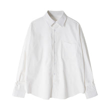 Load image into Gallery viewer, Sicilian men&#39;s spring long-sleeved white shirt male Korean version of the trend handsome men&#39;s loose white shirt jacket
