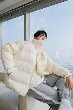 Load image into Gallery viewer, Sicilian men&#39;s winter new thick bread clothing contrast stitching cotton-padded jacket loose and handsome men&#39;s stand-up collar jacket

