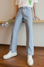 Load image into Gallery viewer, Sicilian Men&#39;s 2021 New Loose Straight Jeans Men&#39;s Summer Thin Youth Slit Flared Pants
