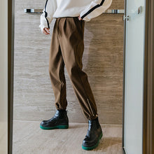 Load image into Gallery viewer, Sicilian men&#39;s winter new woolen trousers, design sense, zipper trousers, trendy loose casual men&#39;s trousers
