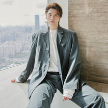 Load image into Gallery viewer, Sicilian men&#39;s autumn thin section gray small suit jacket male Korean style trend loose men&#39;s casual suit
