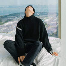 Load image into Gallery viewer, Sicilian men&#39;s new white lapel sweater design sense contrast color lazy style men&#39;s sweater winter trend 4652755643568 4652755643572
