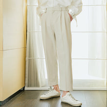 Load image into Gallery viewer, Sicilian men&#39;s spring new drape trousers men&#39;s straight loose ins ruffian handsome tapered casual nine-point pants
