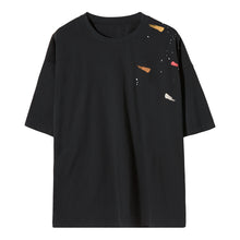 Load image into Gallery viewer, Sicilian men&#39;s summer half-sleeved men&#39;s tide brand trend five-point sleeve loose men&#39;s black printed short-sleeved t-shirt
