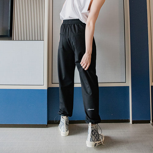 Sicilian men's summer thin casual pants men's Korean version of loose men's sports pants nine-point drawstring trousers