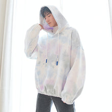 Load image into Gallery viewer, Sicilian men&#39;s rainbow tie-dye design sense back wing tops men&#39;s Korean style trendy loose hooded sweater
