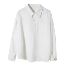 Load image into Gallery viewer, Sicilian men&#39;s high-end embroidery shirt men&#39;s Korean version of the trend of all-match loose men&#39;s blue shirt

