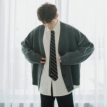 Load image into Gallery viewer, Sicilian Men&#39;s Autumn Topline Jacket Men&#39;s Korean Style Trendy Handsome Loose Men&#39;s College Wind Cardigan
