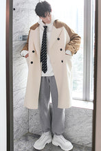 Load image into Gallery viewer, Sicilian men&#39;s autumn and winter new color matching jacket male handsome Korean style loose Hong Kong style long trench coat 2020 new
