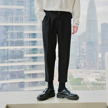 Load image into Gallery viewer, Sicilian men&#39;s spring casual pants male Korean white suit pants loose straight nine-point men&#39;s trousers
