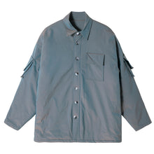 Load image into Gallery viewer, 【Spot quick delivery】Men&#39;s thickened tooling cotton clothes tide brand loose reflective jacket men&#39;s autumn and winter
