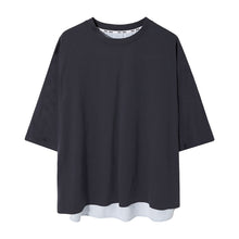 Load image into Gallery viewer, 【Limited Time Special】Summer short-sleeved men&#39;s tide brand trend loose five-point sleeve men&#39;s half-sleeved color matching stitching t-shirt
