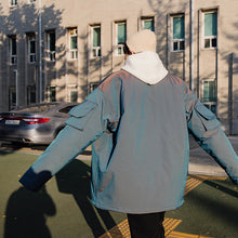 Load image into Gallery viewer, 【Spot quick delivery】Men&#39;s thickened tooling cotton clothes tide brand loose reflective jacket men&#39;s autumn and winter
