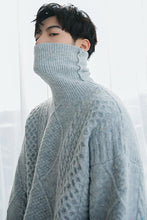 Load image into Gallery viewer, Sicilian men&#39;s winter new thick turtleneck sweater twist color Korean trend handsome men&#39;s sweater
