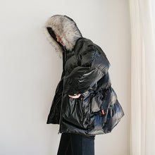 Load image into Gallery viewer, 【Spot quick delivery】Fast delivery ~ trendy men&#39;s casual thickened fur collar cotton jacket
