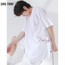 Load image into Gallery viewer, Sicilian men&#39;s short-sleeved t-shirt male ins tide brand wild casual summer handsome flower embroidery shirt compassionate
