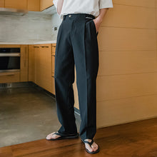 Load image into Gallery viewer, Sicilian men&#39;s spring casual pants men&#39;s Korean style trendy trousers loose men&#39;s suit pants black trousers
